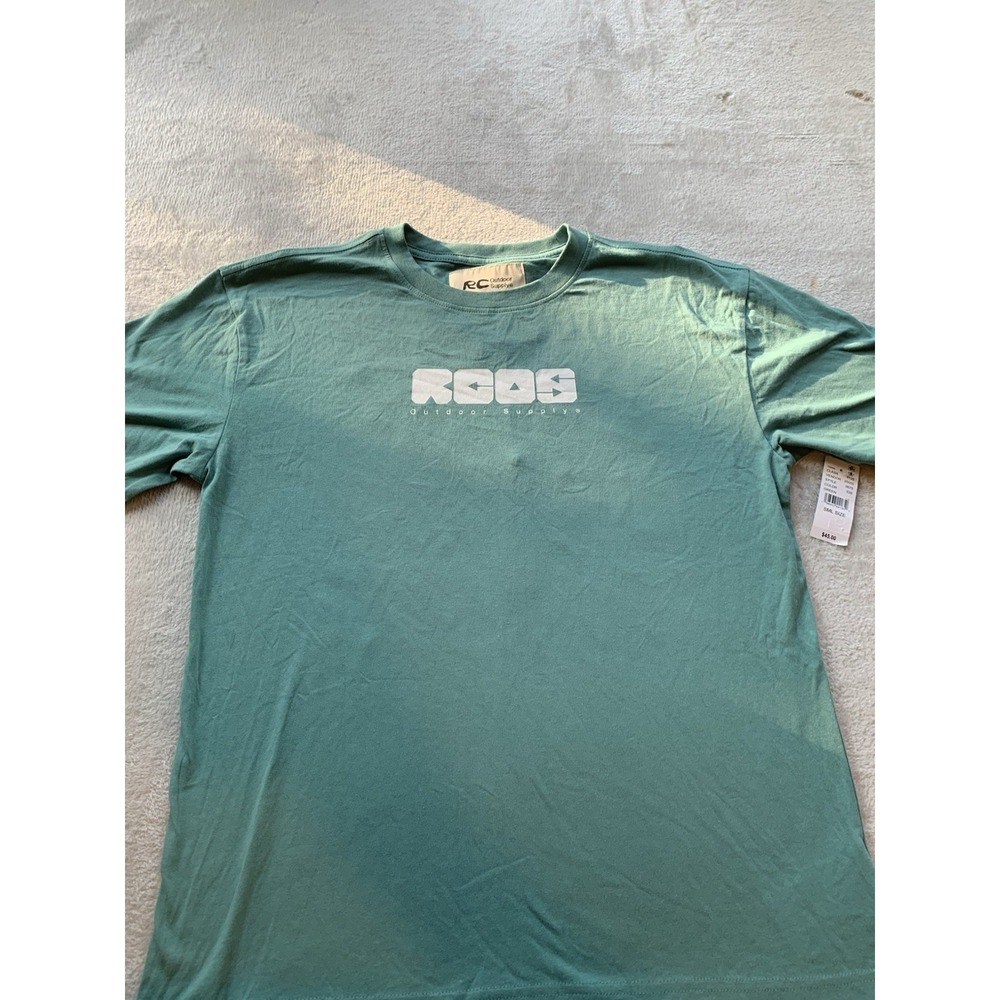 RCOS Outdoor Supply Blue Teal T-Shirt Men's Small NWT PacSun Reese Cooper